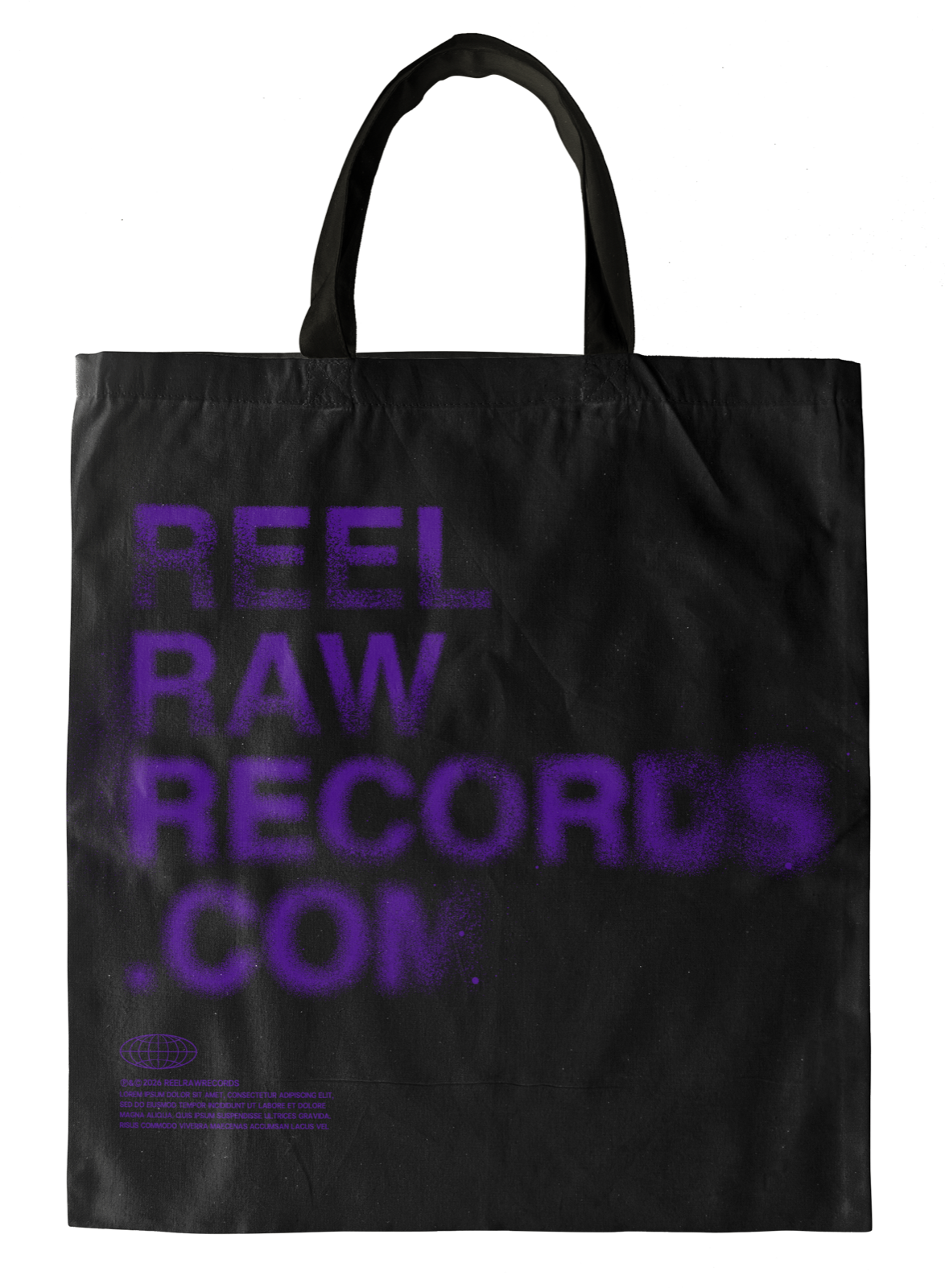 RRR Tote Bag Black Purple